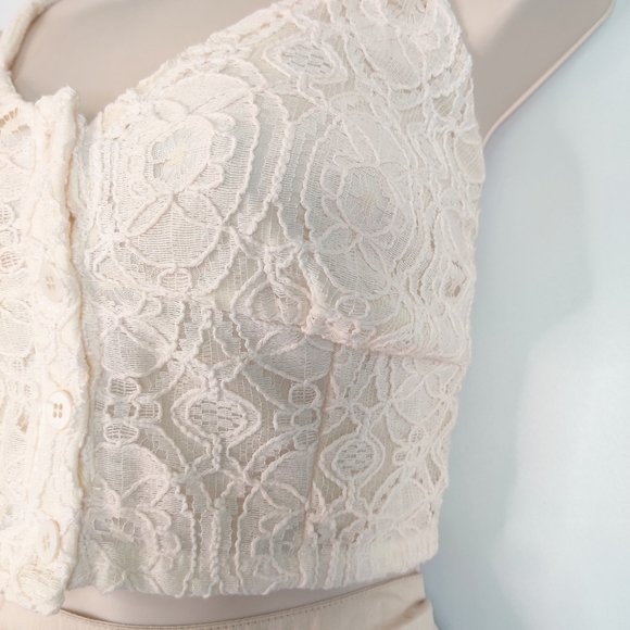 Pac Sun L.A.‎ Hearts crop lace bra style top creme - Picture 3 of 8